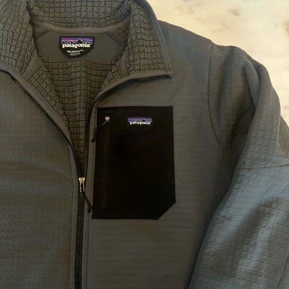 Patagonia Gray Men's Windbreaker Fleece Jacket - Picture 4 of 6